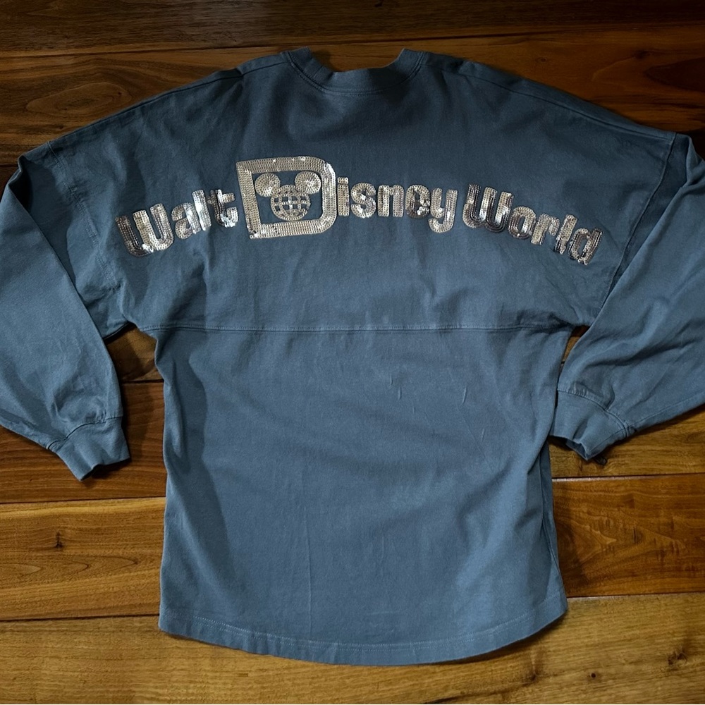 AXS Dark Gray Rose Gold Sequin “Walt Disney World” Spirit Jersey